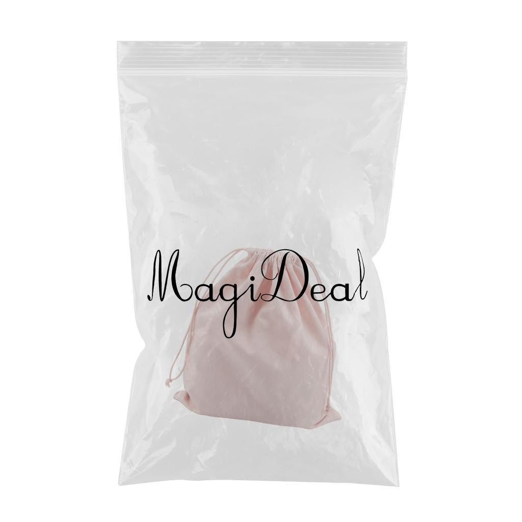 Canvas Drawstring Storage Bag Shoes Laundry Organizer Pouch Portable Pink