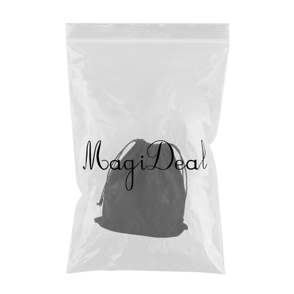 Canvas Drawstring Storage Bag Shoes Laundry Organizer Pouch Portable Black