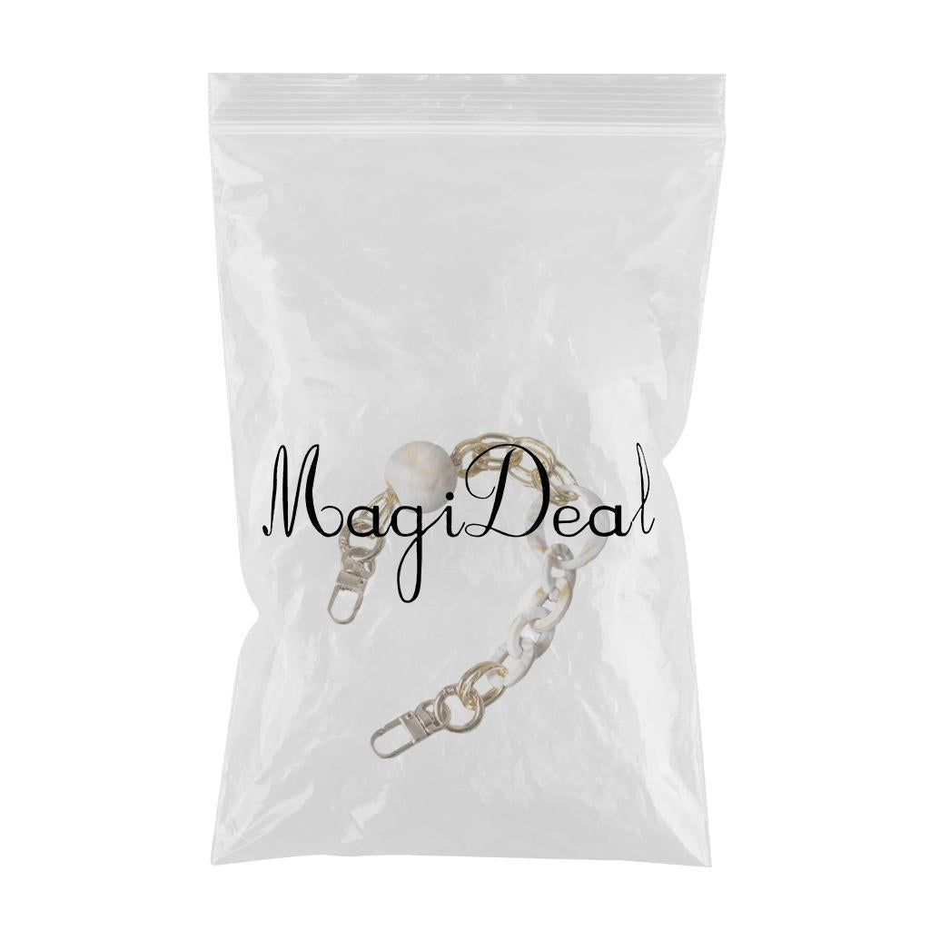 Purse Handle Chain Strap for Handbag Bag Decoration Accessories Beige