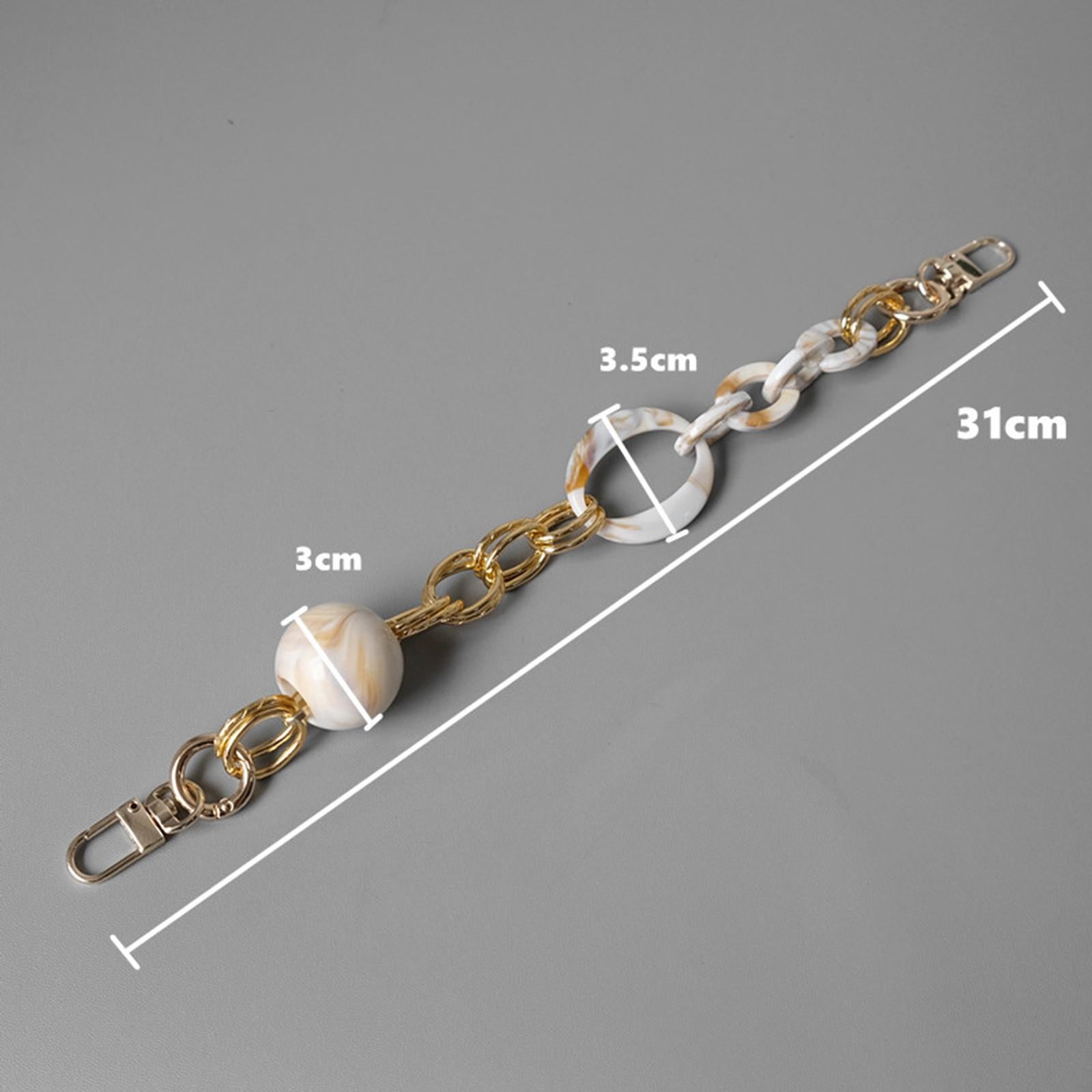 Purse Handle Chain Strap for Handbag Bag Decoration Accessories Grey