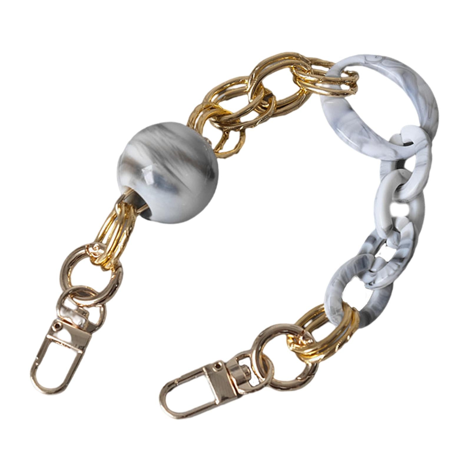 Purse Handle Chain Strap for Handbag Bag Decoration Accessories Grey