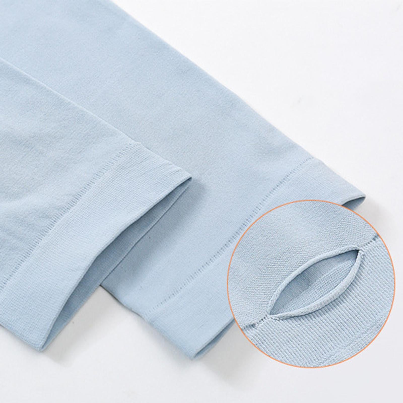 UV Protection Arm Sleeves Ice Silk Cooling Sports Sleeve Running Blue