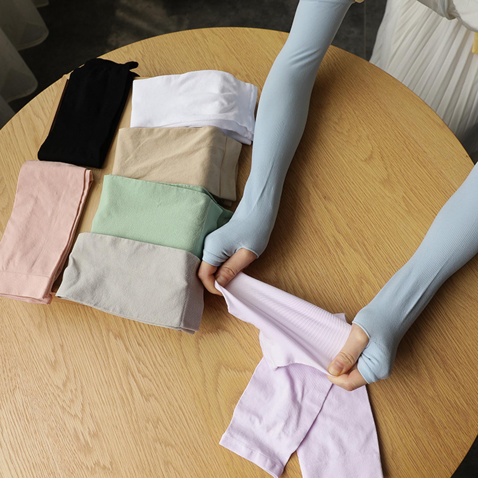 UV Protection Arm Sleeves Ice Silk Cooling Sports Sleeve Running Blue