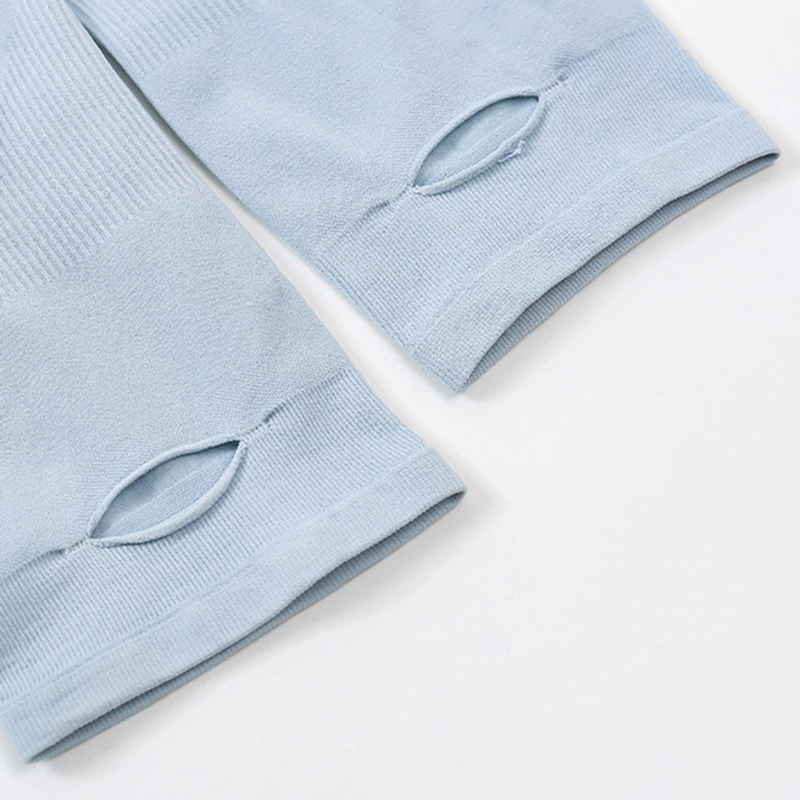 UV Protection Arm Sleeves Ice Silk Cooling Sports Sleeve Running Blue