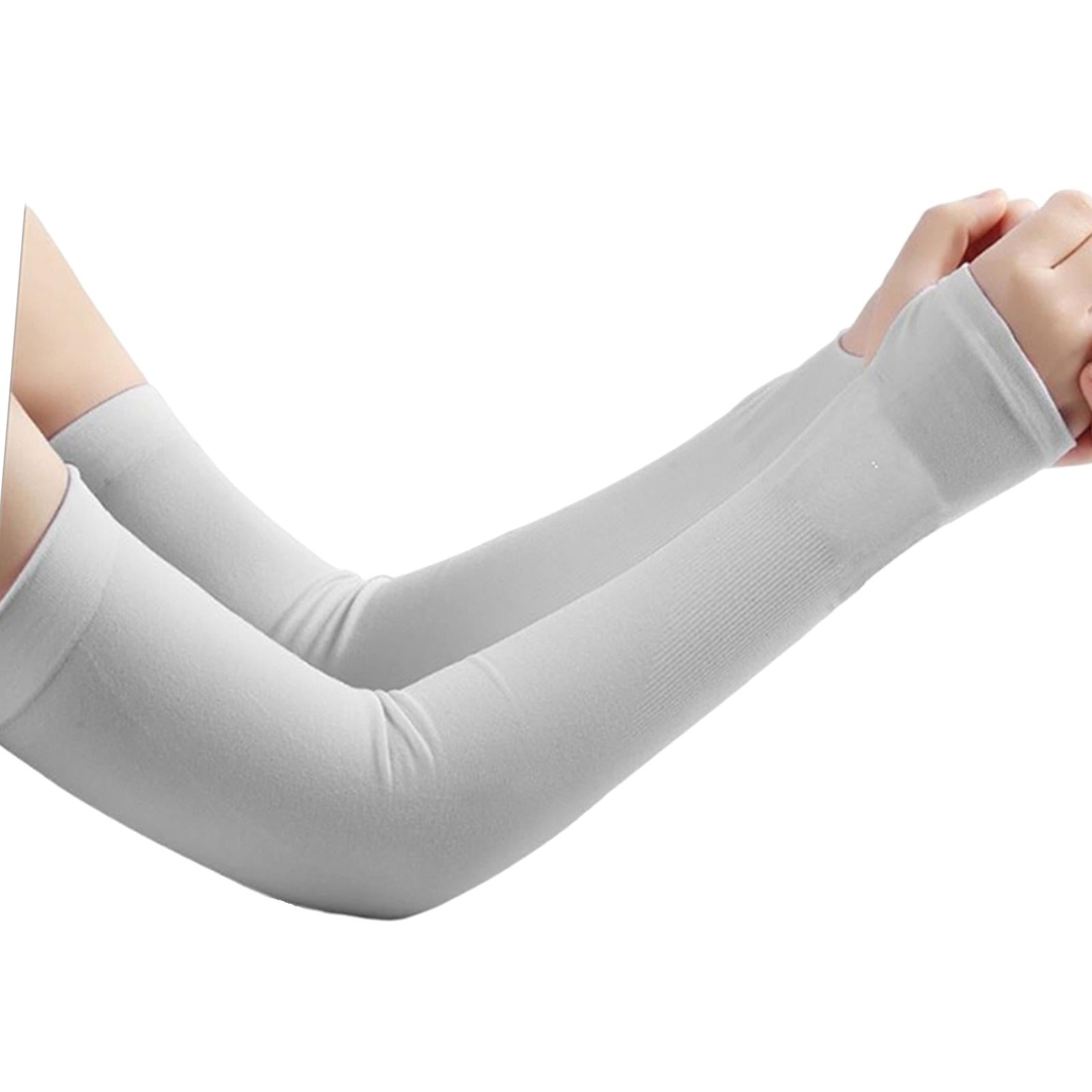 UV Protection Arm Sleeves Ice Silk Cooling Sports Sleeve Running Gray