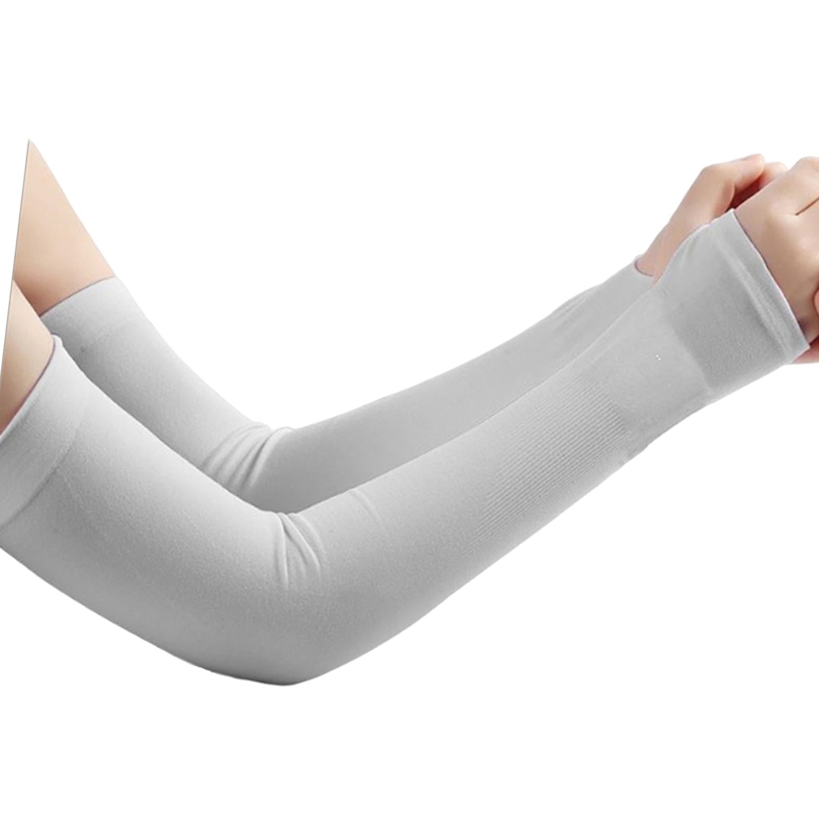 UV Protection Arm Sleeves Ice Silk Cooling Sports Sleeve Running Gray