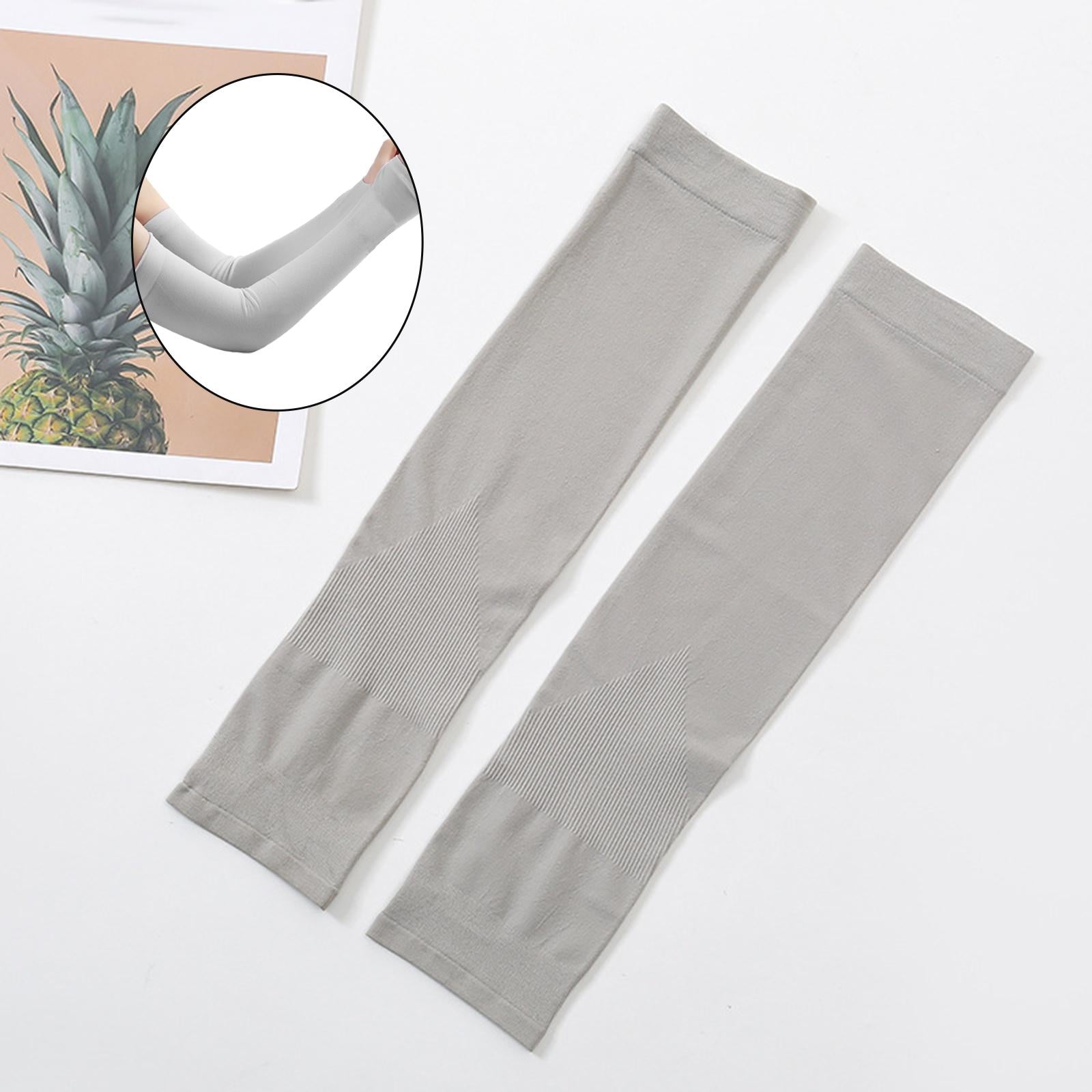 UV Protection Arm Sleeves Ice Silk Cooling Sports Sleeve Running Gray