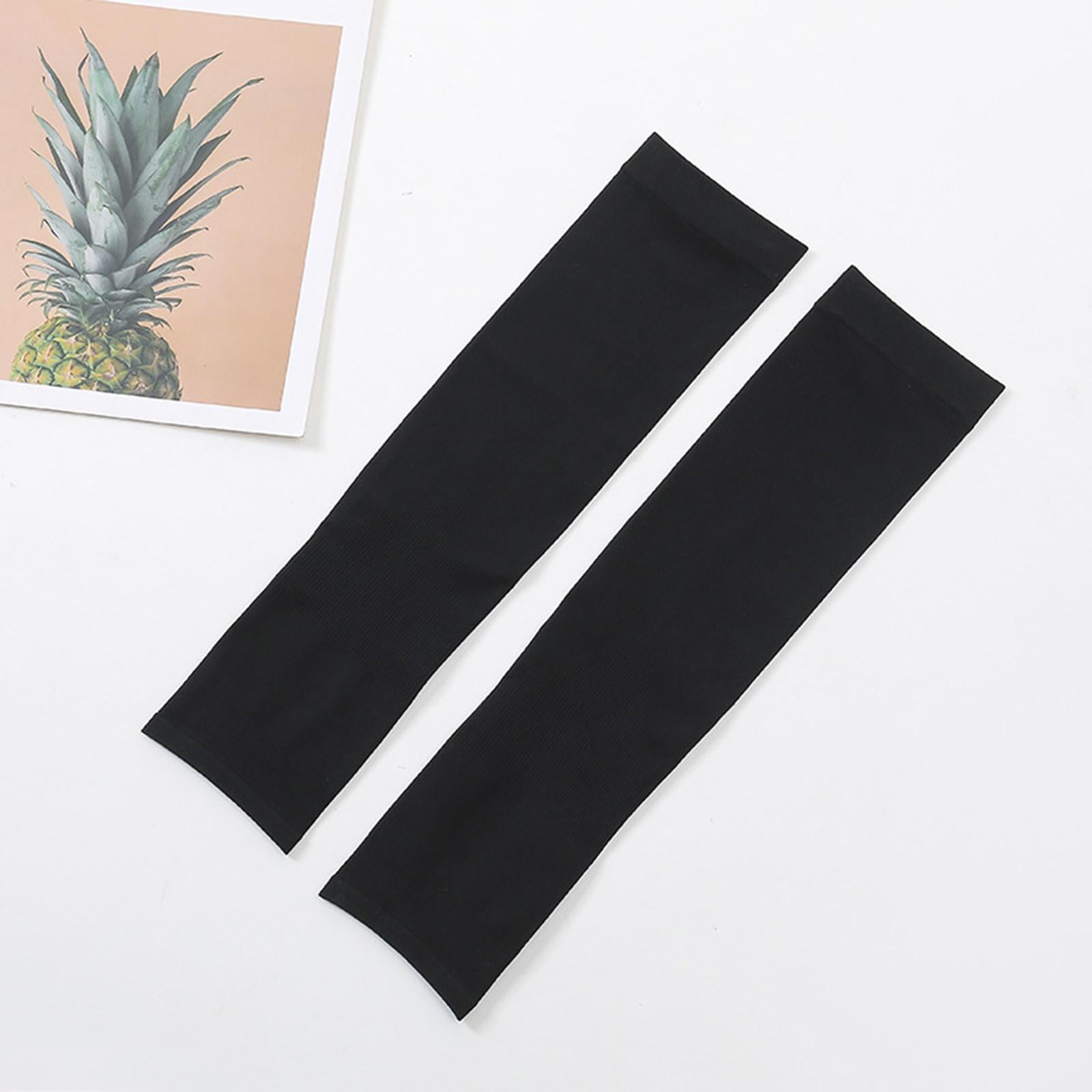 UV Protection Arm Sleeves Ice Silk Cooling Sports Sleeve Running Black