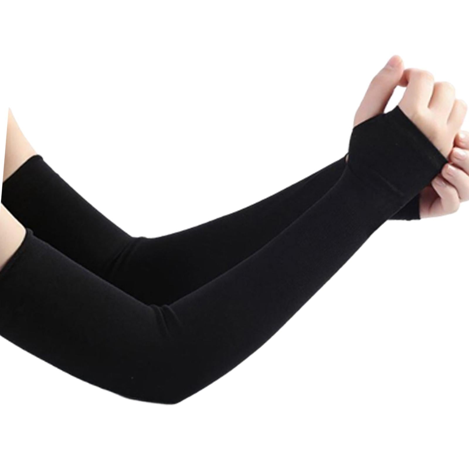 UV Protection Arm Sleeves Ice Silk Cooling Sports Sleeve Running Black