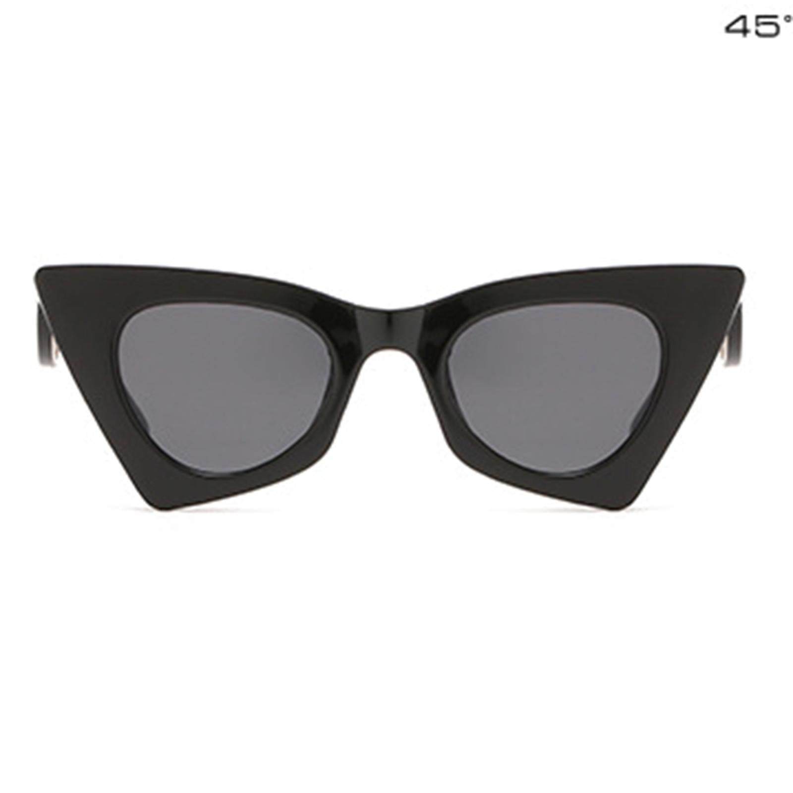 Cat Eye Sunglasses Women Plastic Frame UV Protection Shades Eyewear Black