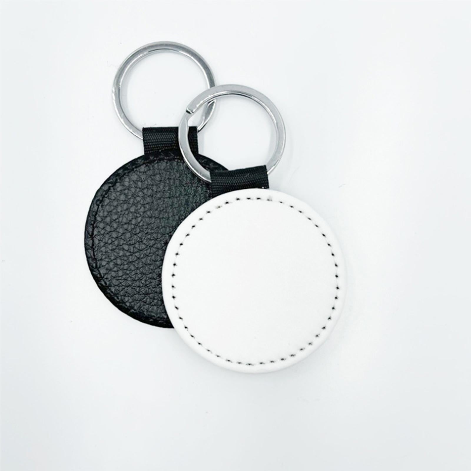 Blank Keychain Key Chain Alloy Key Rings Keyring Bag Tag Craft Round