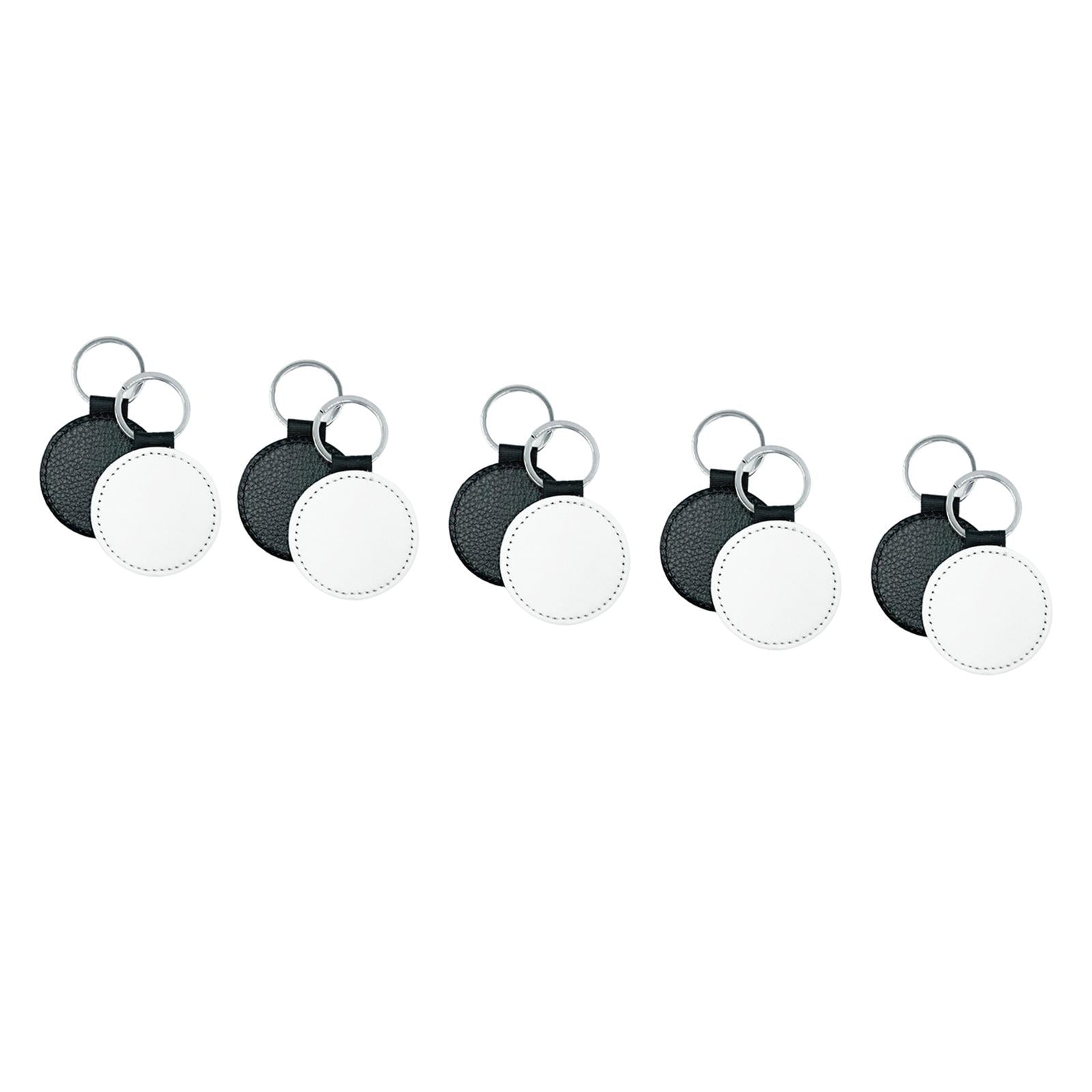 Blank Keychain Key Chain Alloy Key Rings Keyring Bag Tag Craft Round