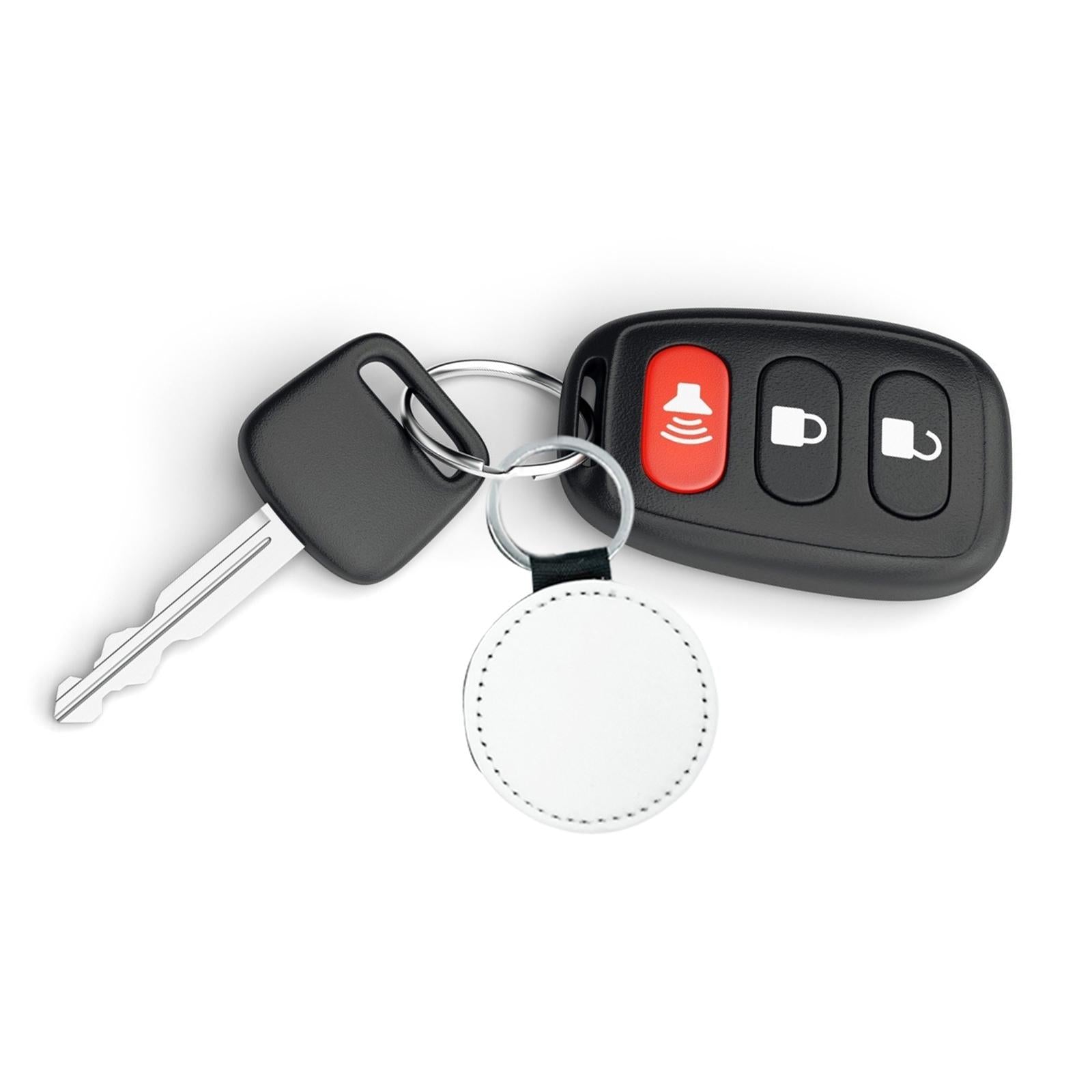 Blank Keychain Key Chain Alloy Key Rings Keyring Bag Tag Craft Round