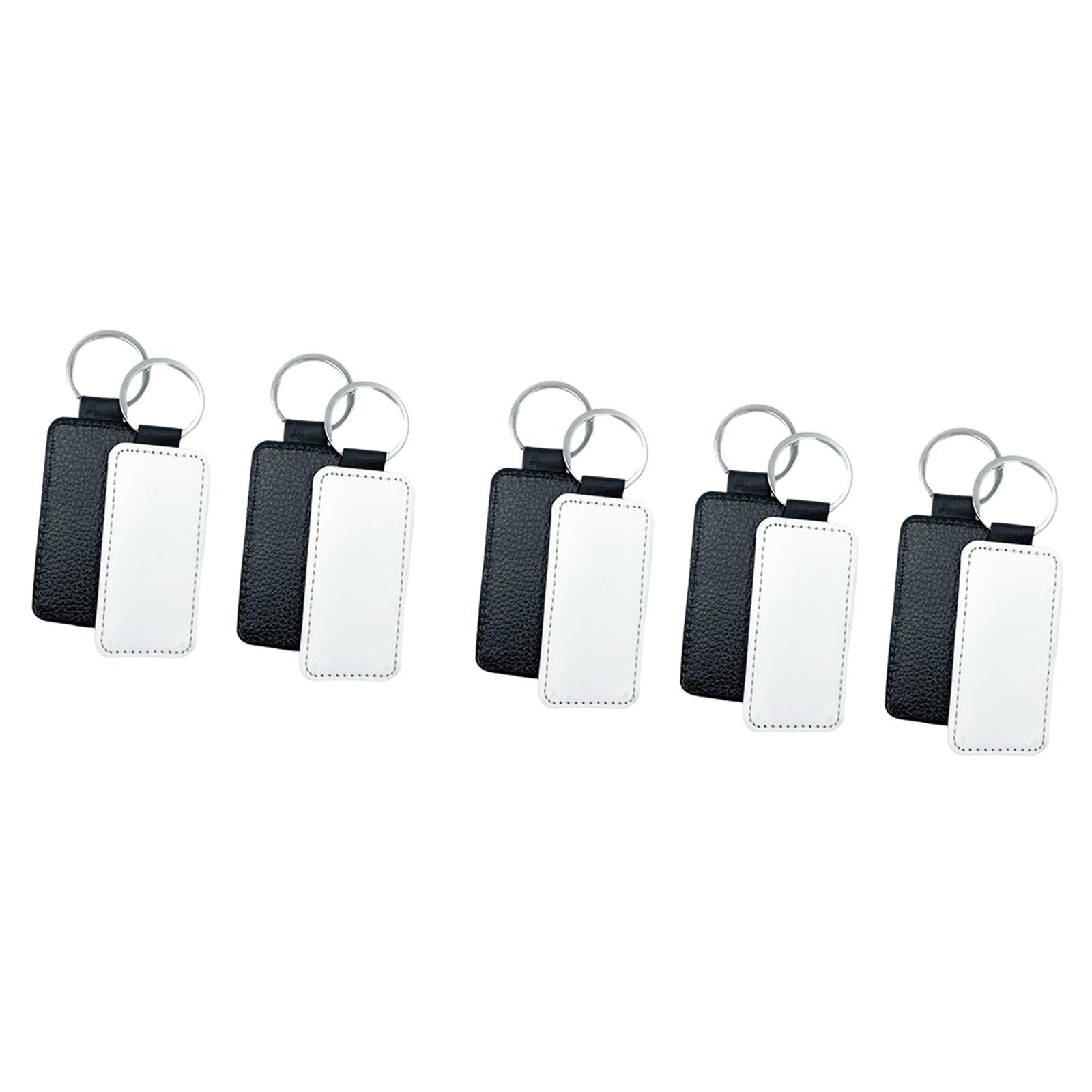 Blank Keychain Key Chain Alloy Key Rings Keyring Bag Tag Craft Rectangle