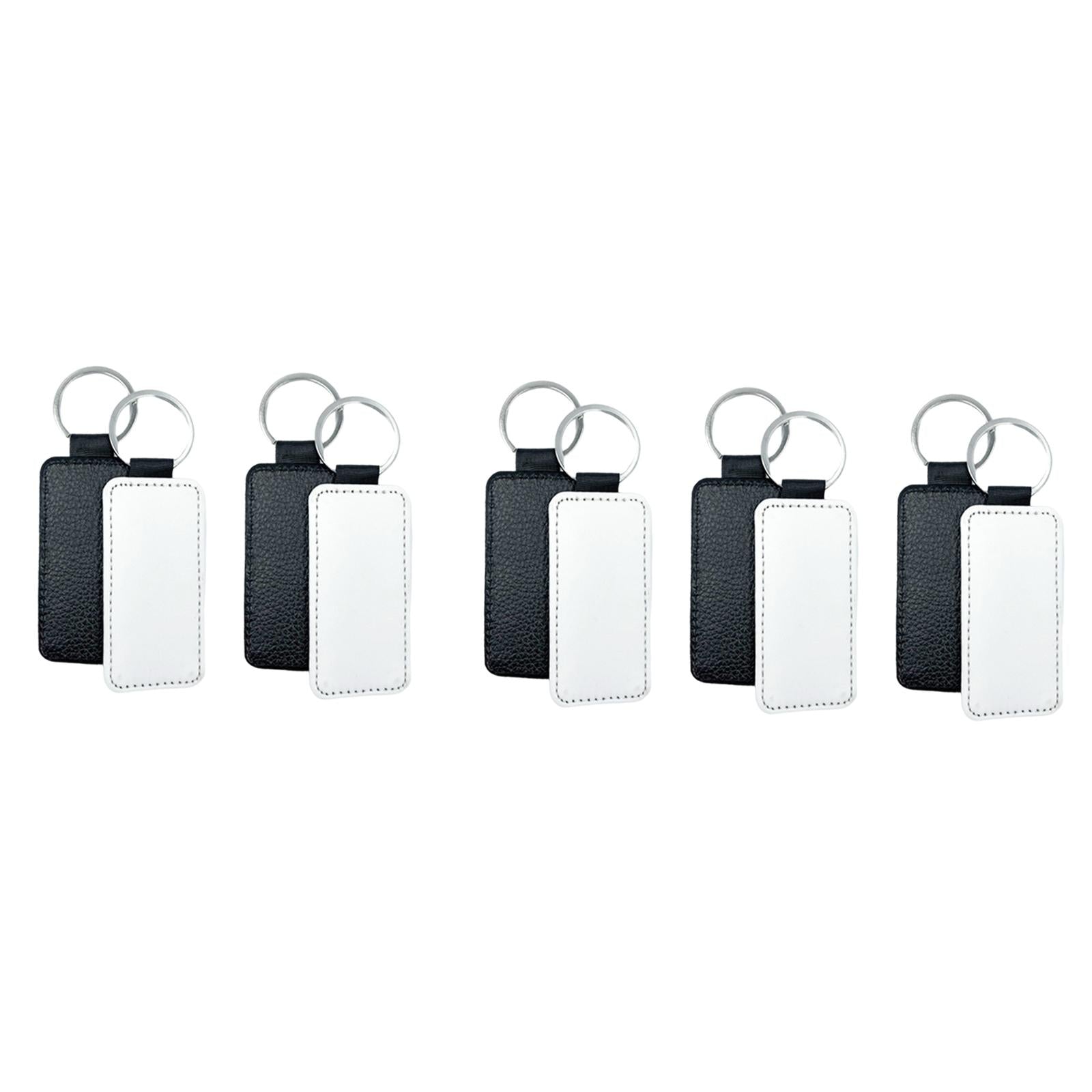 Blank Keychain Key Chain Alloy Key Rings Keyring Bag Tag Craft Rectangle