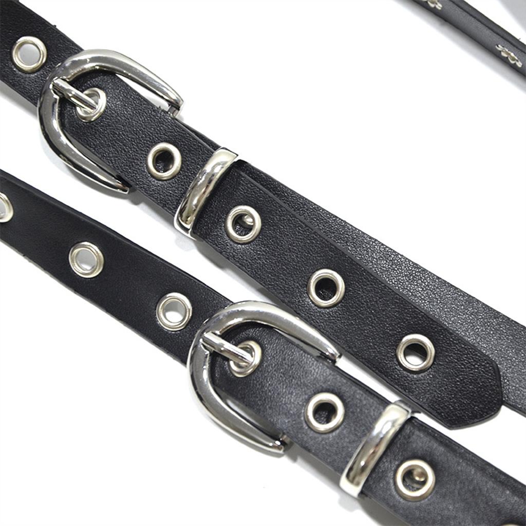 Punk style Suspenders Women Y-Shape Metal Clips Adjustable Leather Strap