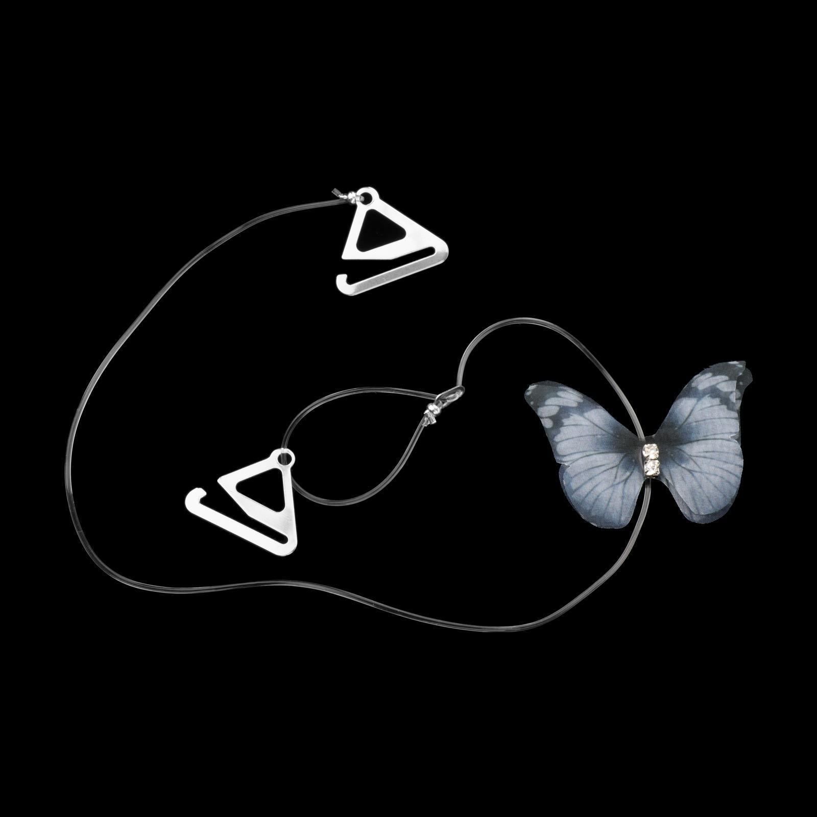 Butterfly Transparent Invisible Adjustable Shoulder Bra Straps 1.8cm Grey