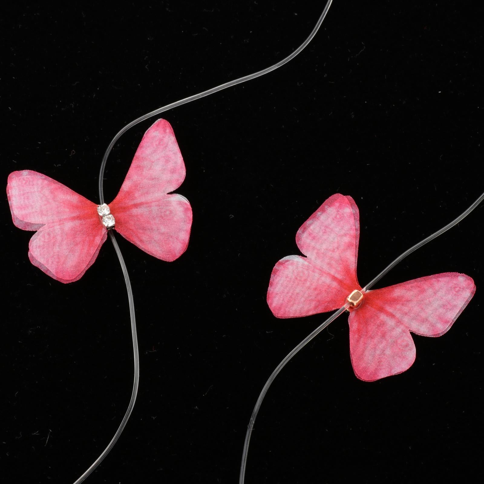 Butterfly Transparent Invisible Adjustable Shoulder Bra Straps 1.8cm Pink