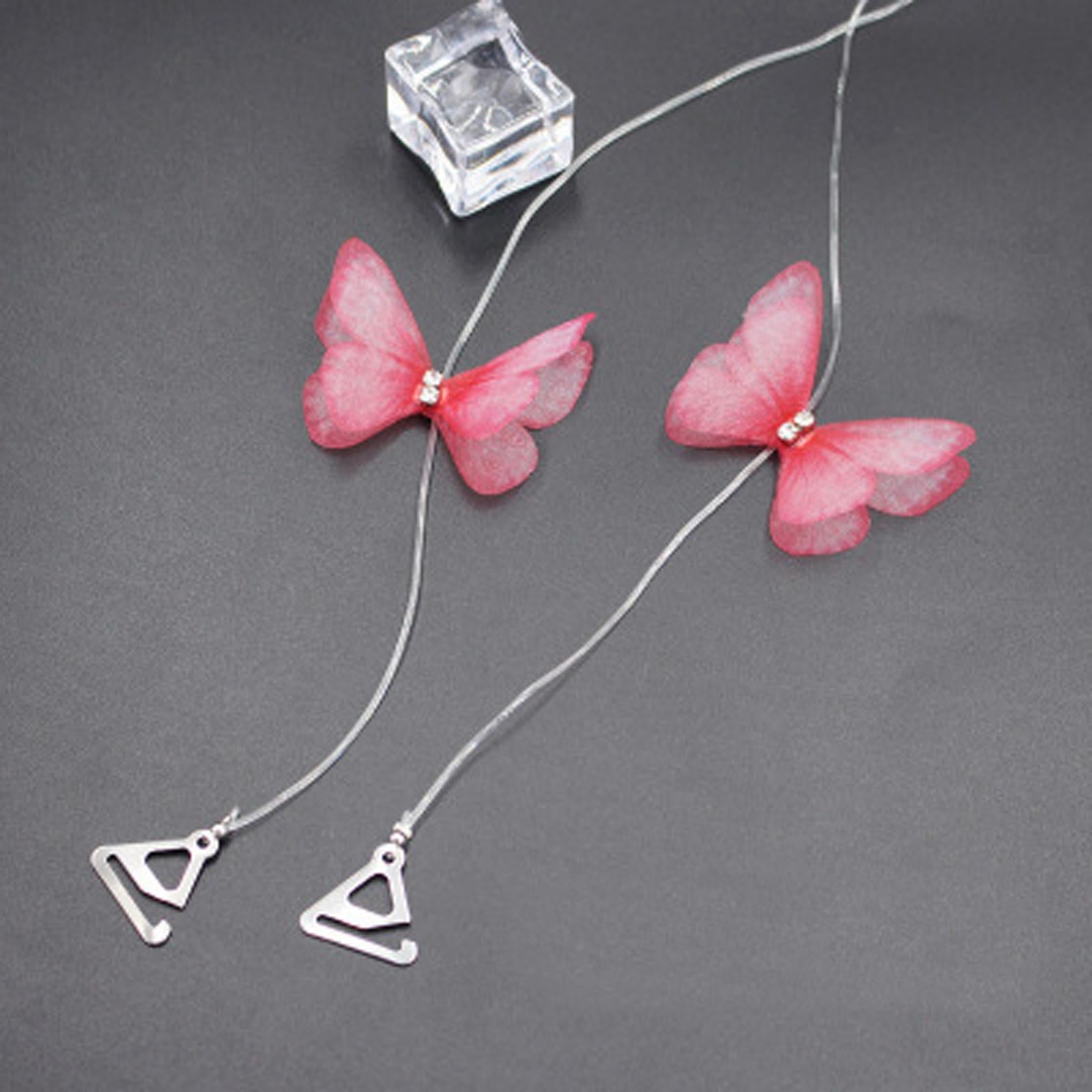 Butterfly Transparent Invisible Adjustable Shoulder Bra Straps 1.8cm Pink