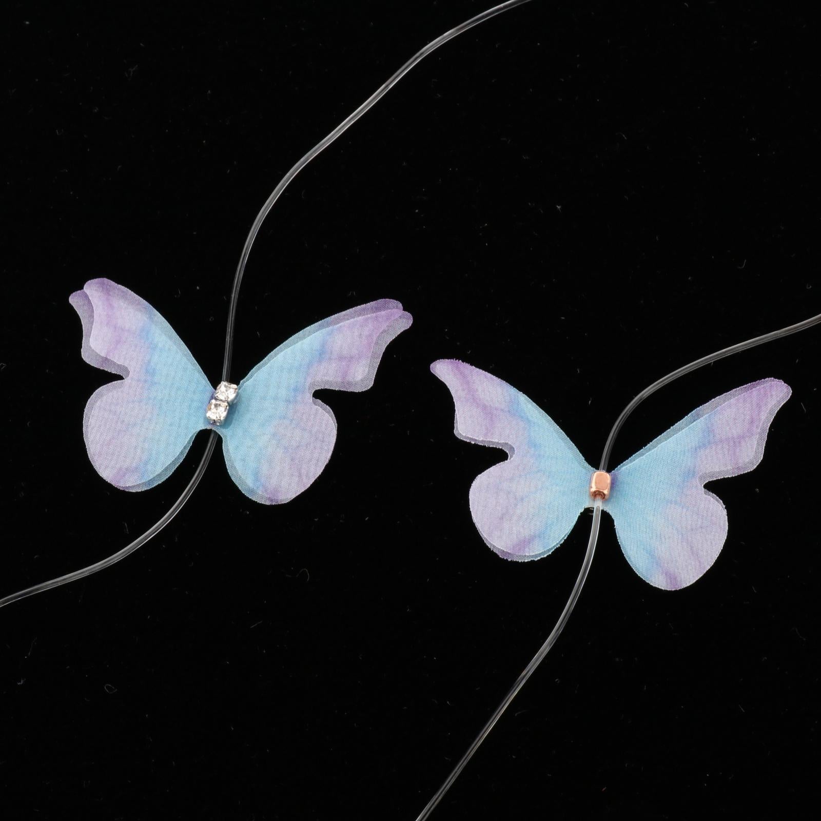 Butterfly Transparent Invisible Adjustable Shoulder Bra Straps 2.2cm Violet