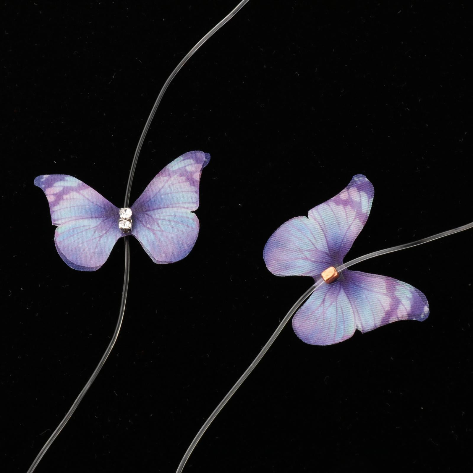 Butterfly Transparent Invisible Adjustable Shoulder Bra Straps 2.2cm Purple