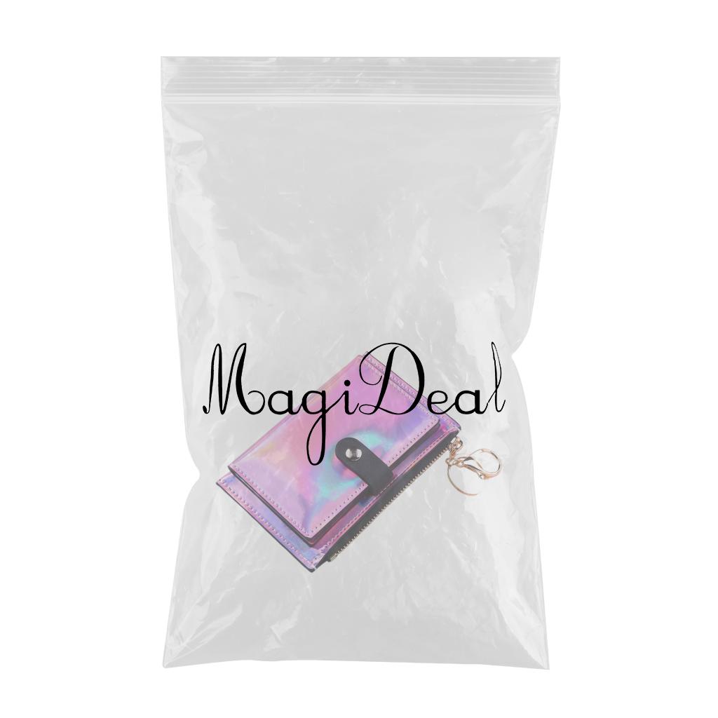 Women Wallet Bifold with Coin Pocket Card Holder Purse Keychain Purple