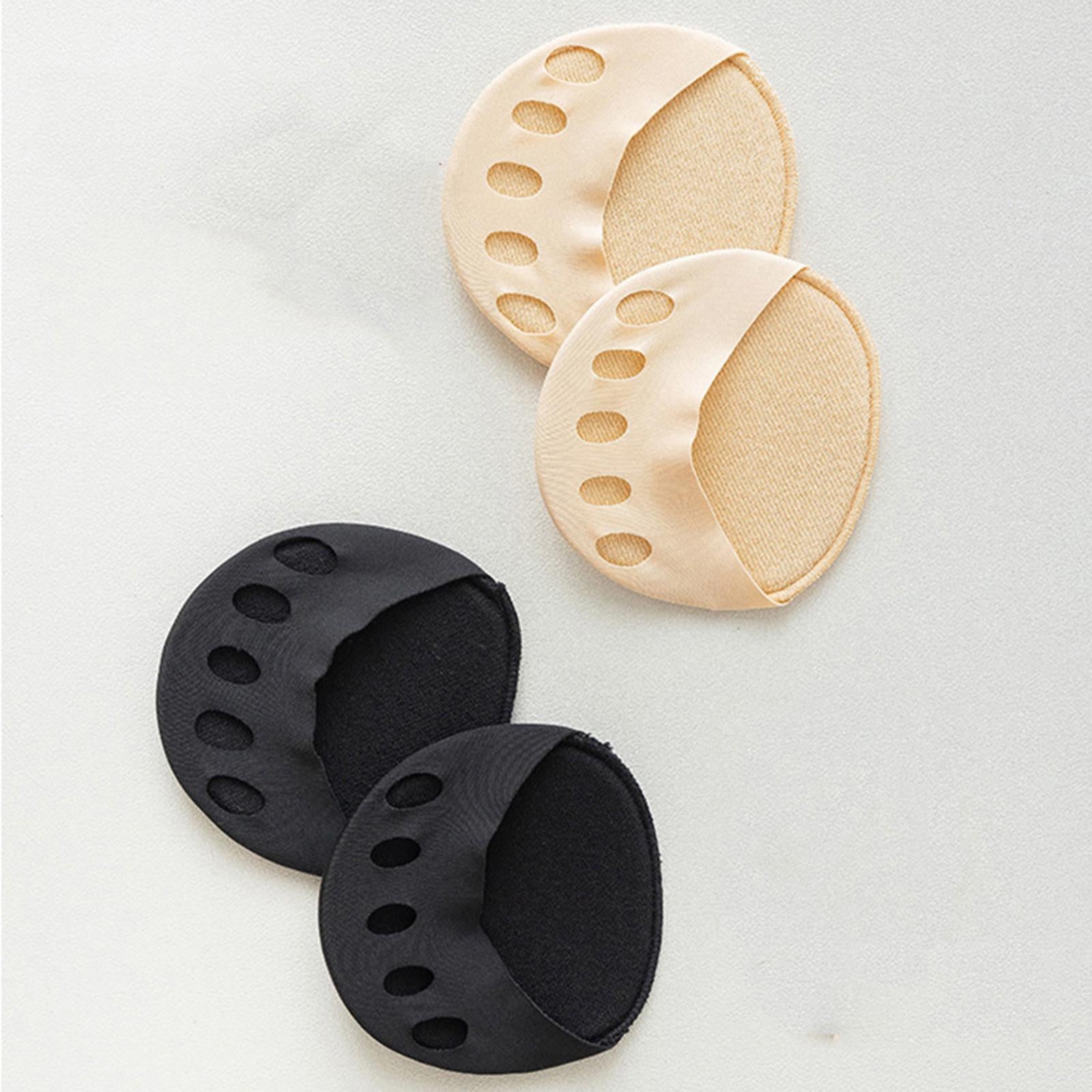 Metatarsal Pads Cotton Ball of Foot Cushions Anti-Slip Insoles Support Black