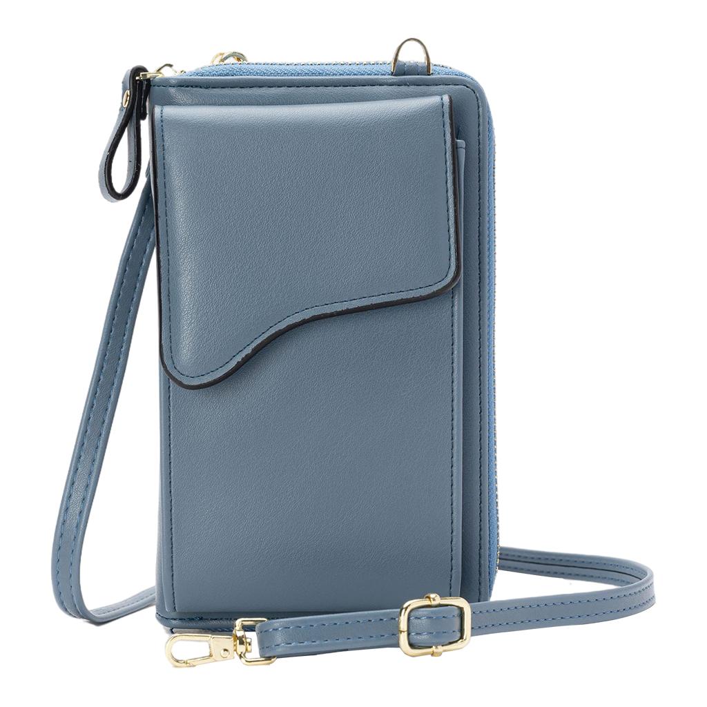 Women Crossbody Cell Phone Shoulder Bag Pouch Handbag Purse Wallet Blue