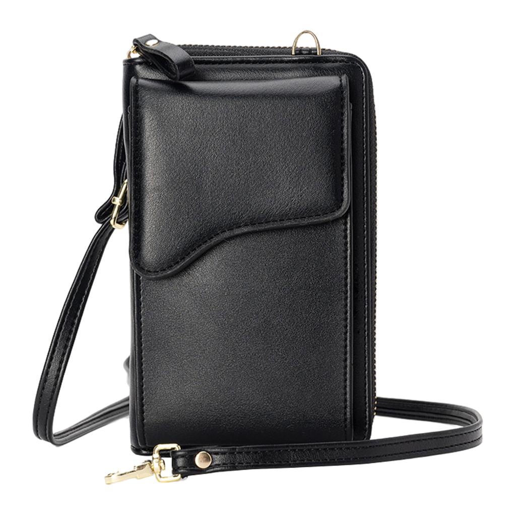 Women Crossbody Cell Phone Shoulder Bag Pouch Handbag Purse Wallet Black