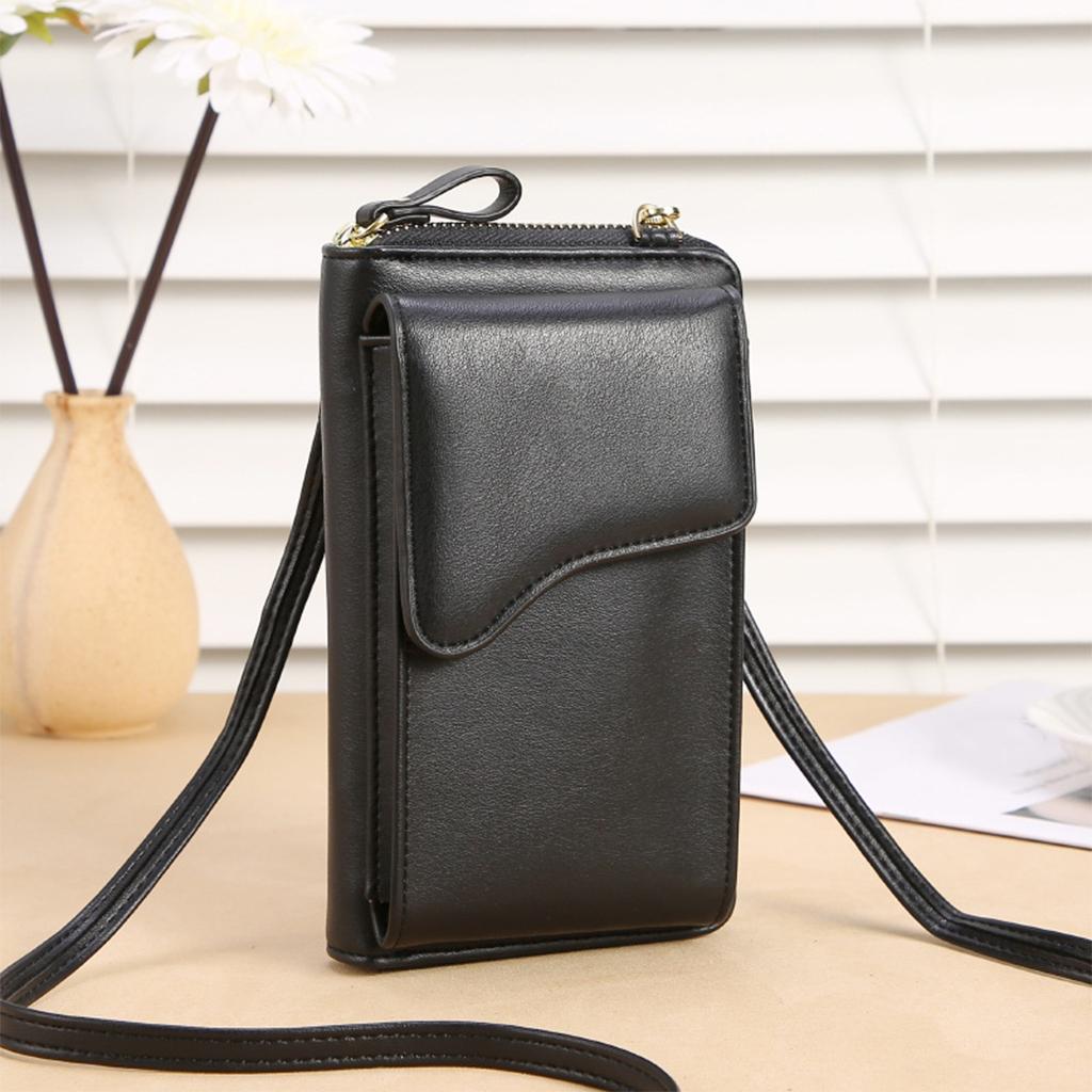 Women Crossbody Cell Phone Shoulder Bag Pouch Handbag Purse Wallet Black