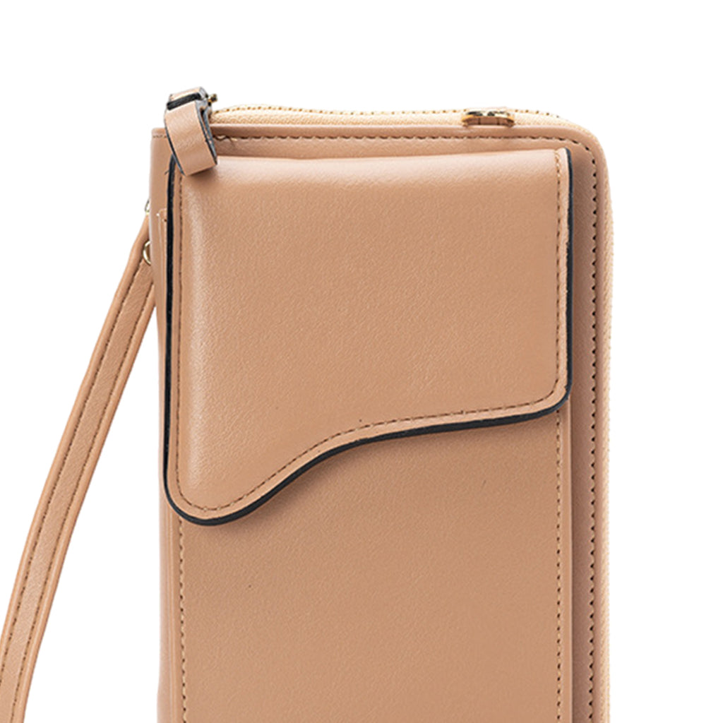 Women Crossbody Cell Phone Shoulder Bag Pouch Handbag Purse Wallet Khaki