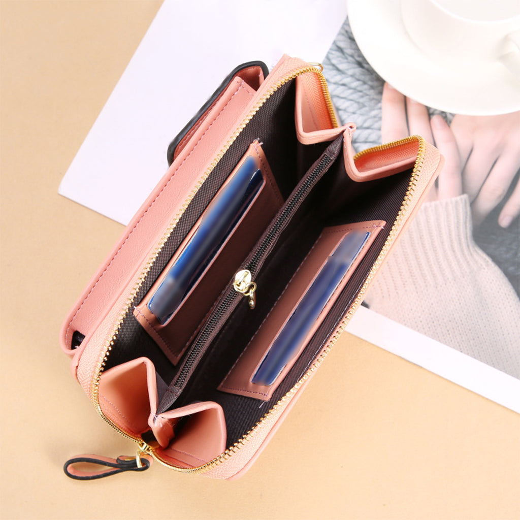 Women Crossbody Cell Phone Shoulder Bag Pouch Handbag Purse Wallet Pink