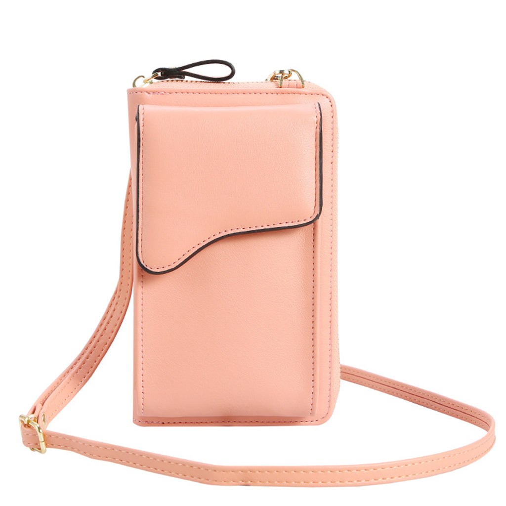Women Crossbody Cell Phone Shoulder Bag Pouch Handbag Purse Wallet Pink