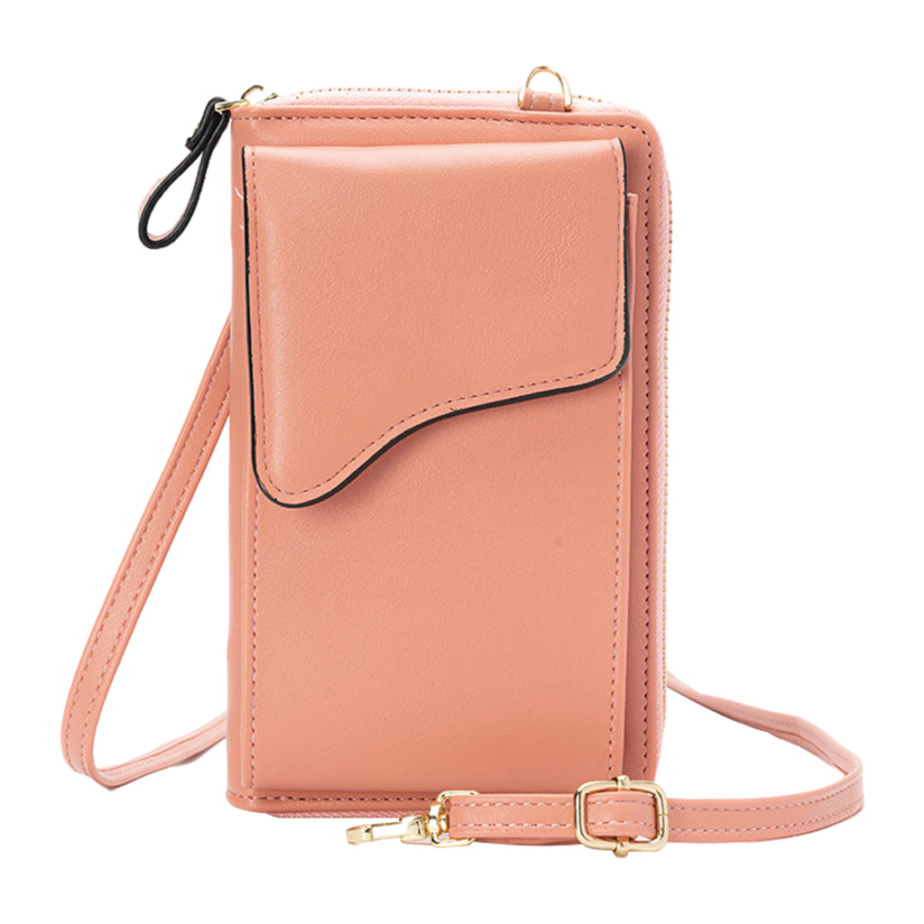 Women Crossbody Cell Phone Shoulder Bag Pouch Handbag Purse Wallet Pink