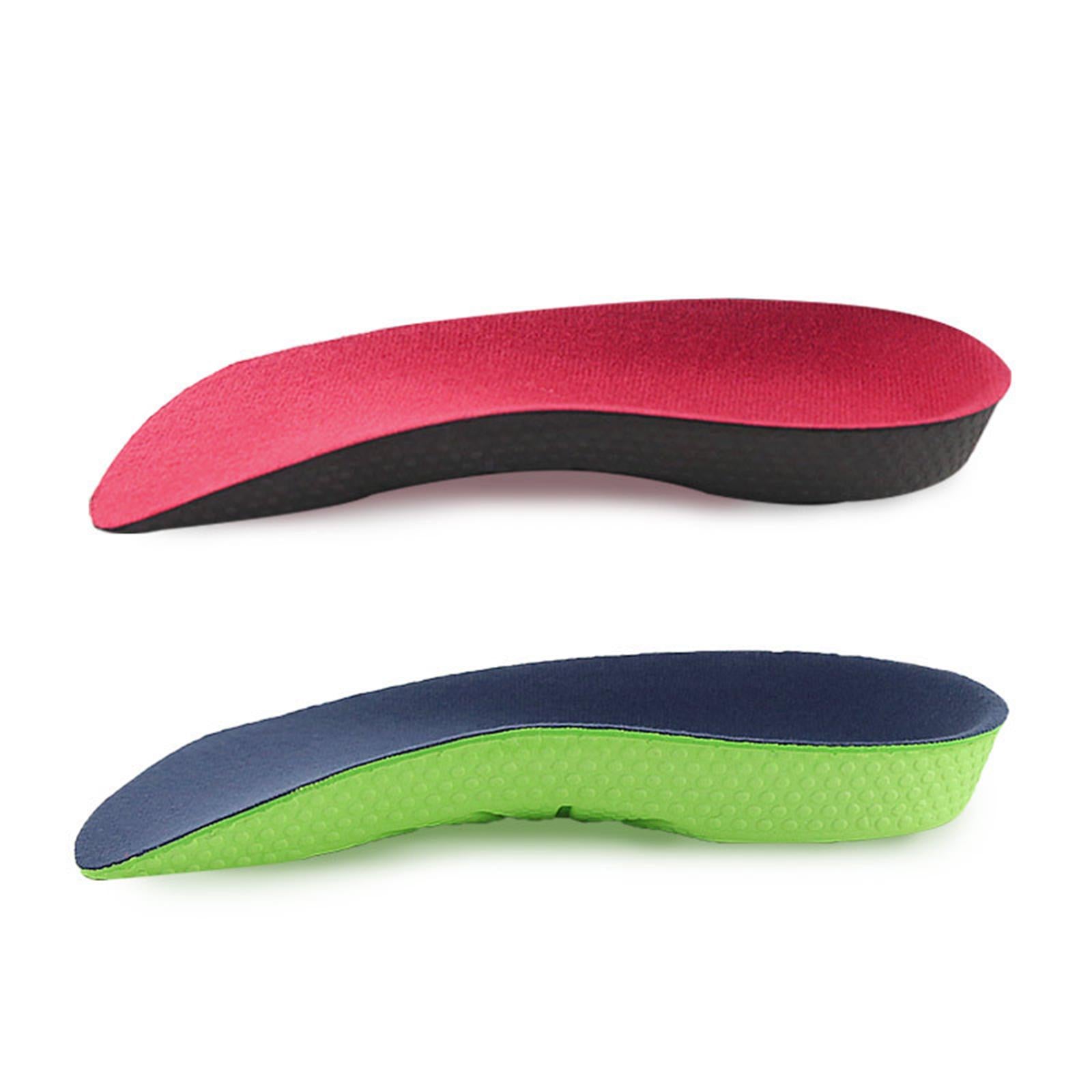 Orthotic Shoe Insoles Insert Arch Support Heel Plantar Fasciitis Pain Relief Black Red XS