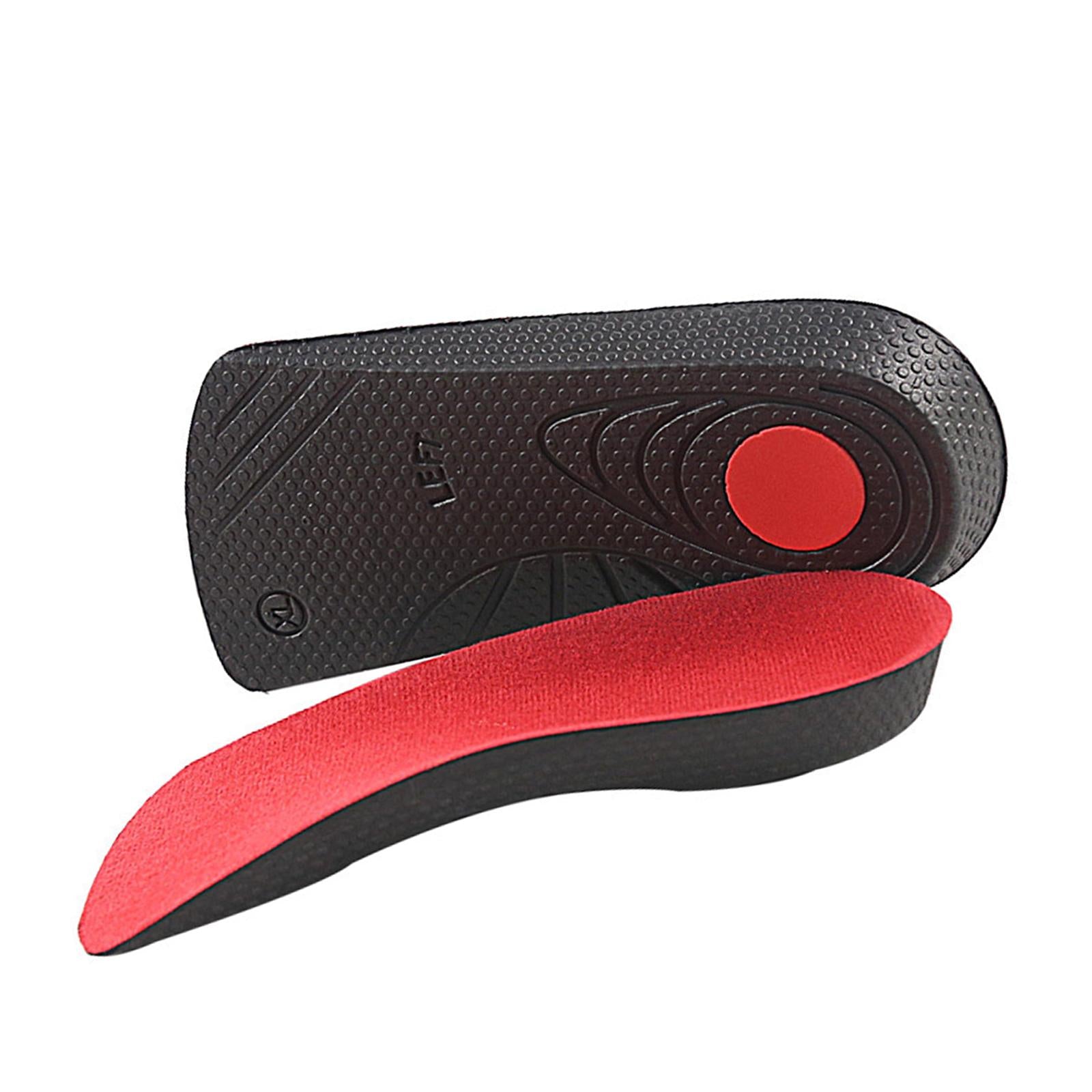 Orthotic Shoe Insoles Insert Arch Support Heel Plantar Fasciitis Pain Relief Black Red S