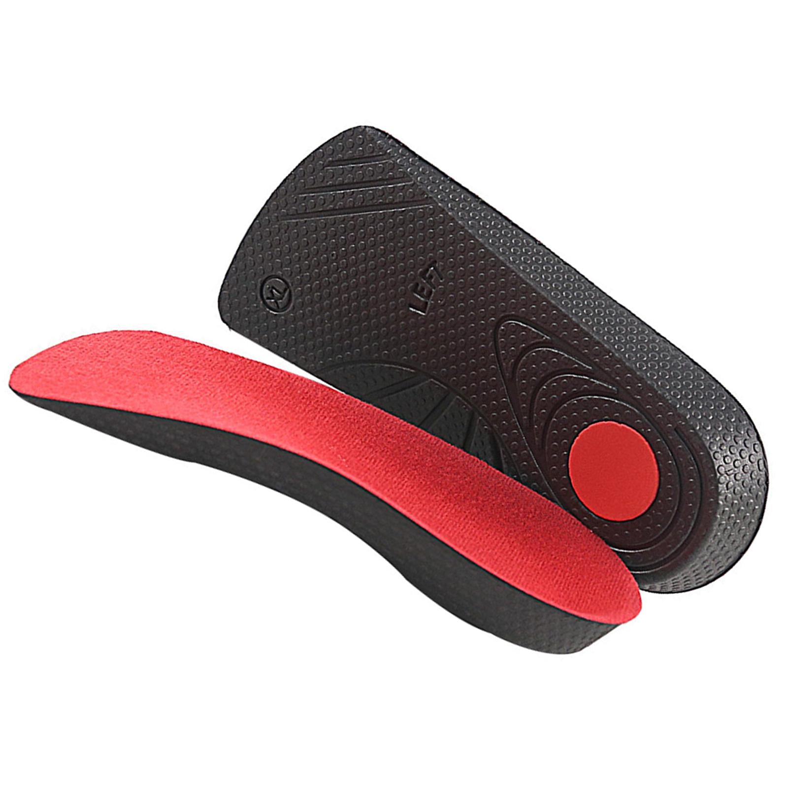Orthotic Shoe Insoles Insert Arch Support Heel Plantar Fasciitis Pain Relief Black Red S