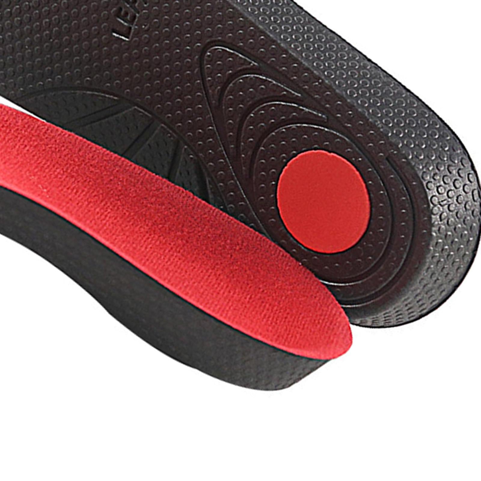 Orthotic Shoe Insoles Insert Arch Support Heel Plantar Fasciitis Pain Relief Black Red L