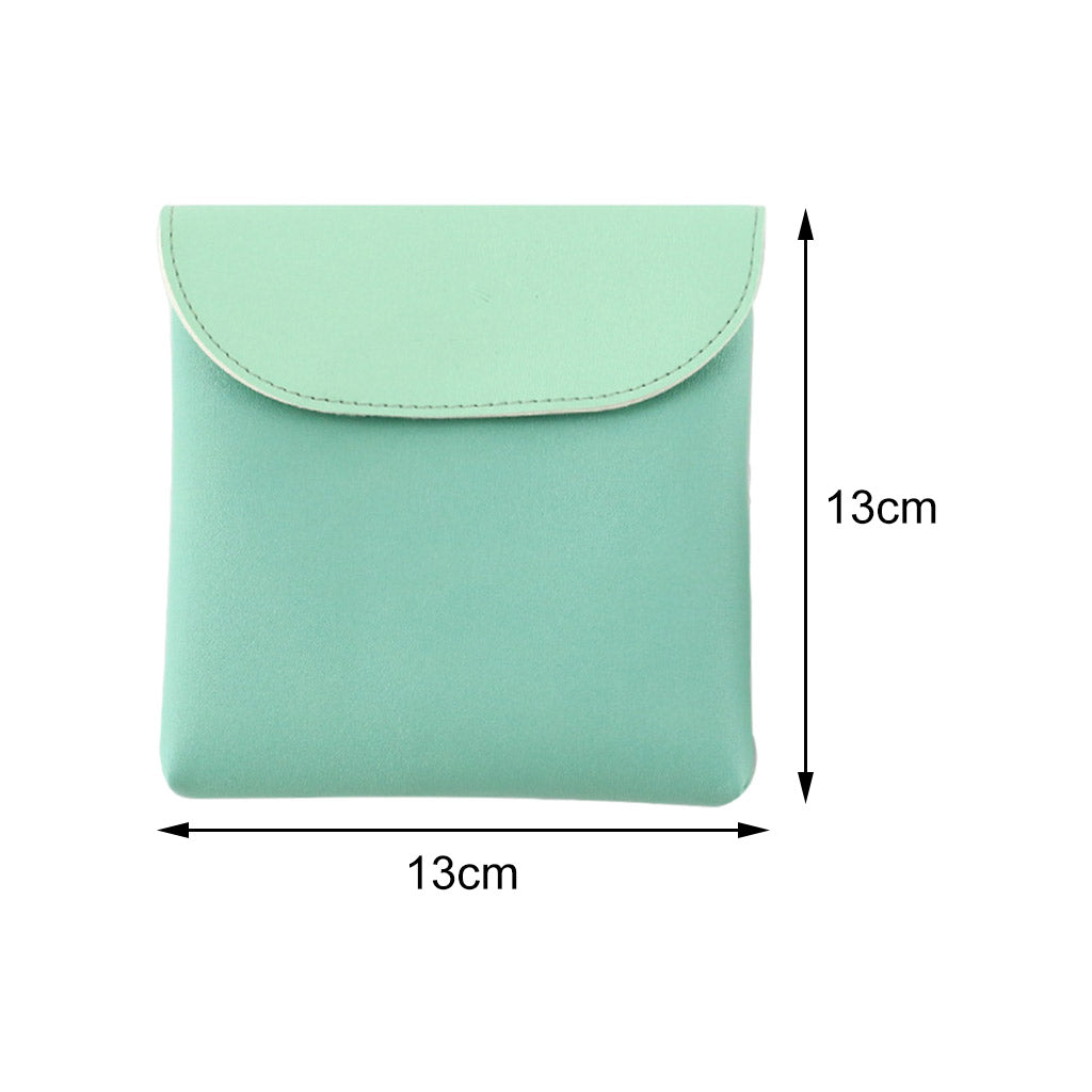 Women Portable Sanitary Towel Bag Waterproof Storage Cosmetic Cards Green
