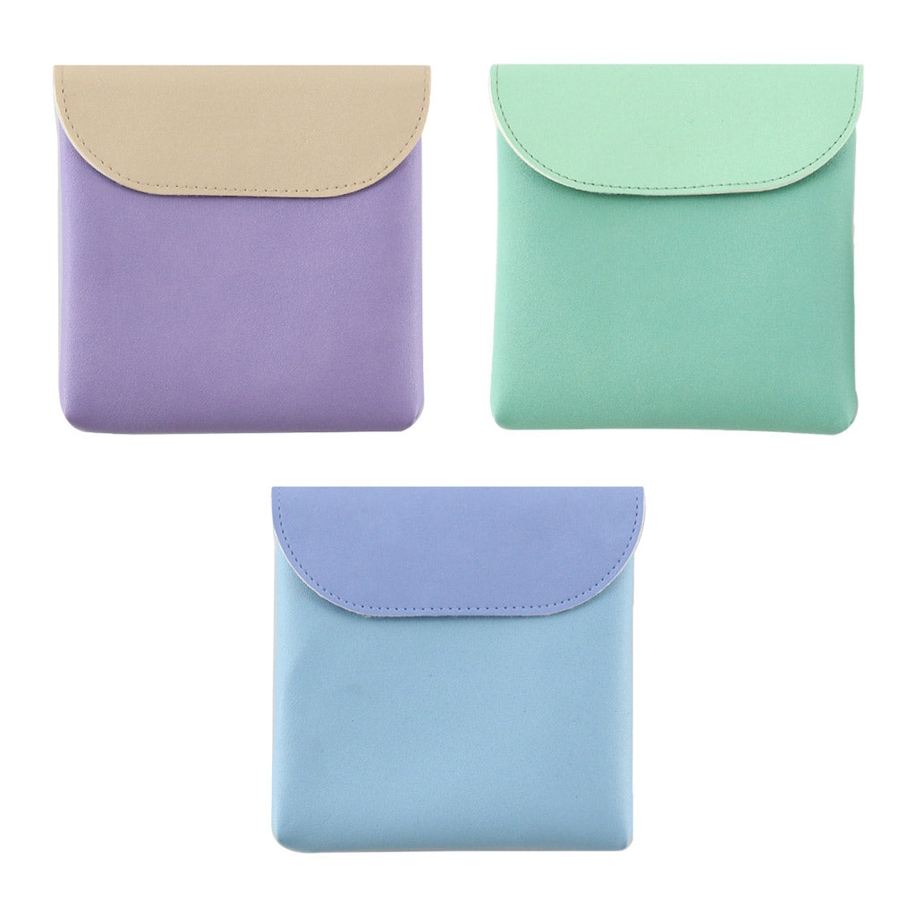 Women Portable Sanitary Towel Bag Waterproof Storage Cosmetic Cards Green
