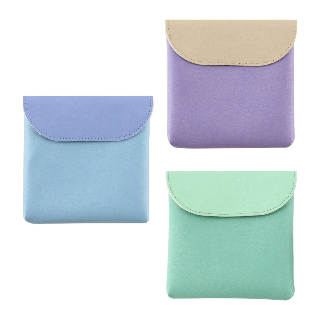Women Portable Sanitary Towel Bag Waterproof Storage Cosmetic Cards Green