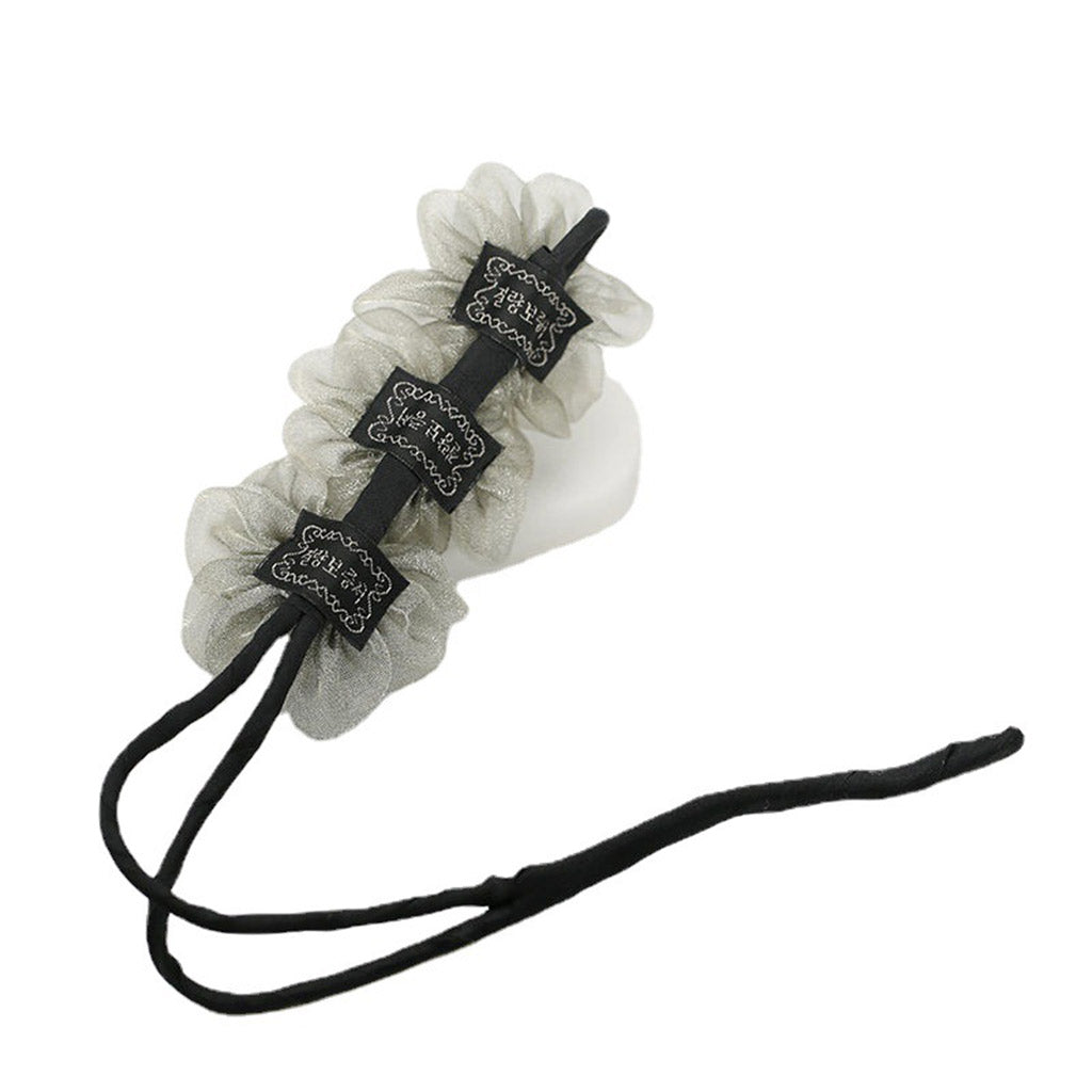 Fashion Women Classy Deft Bun Maker Hair Bands Headband Easy To Use Gray