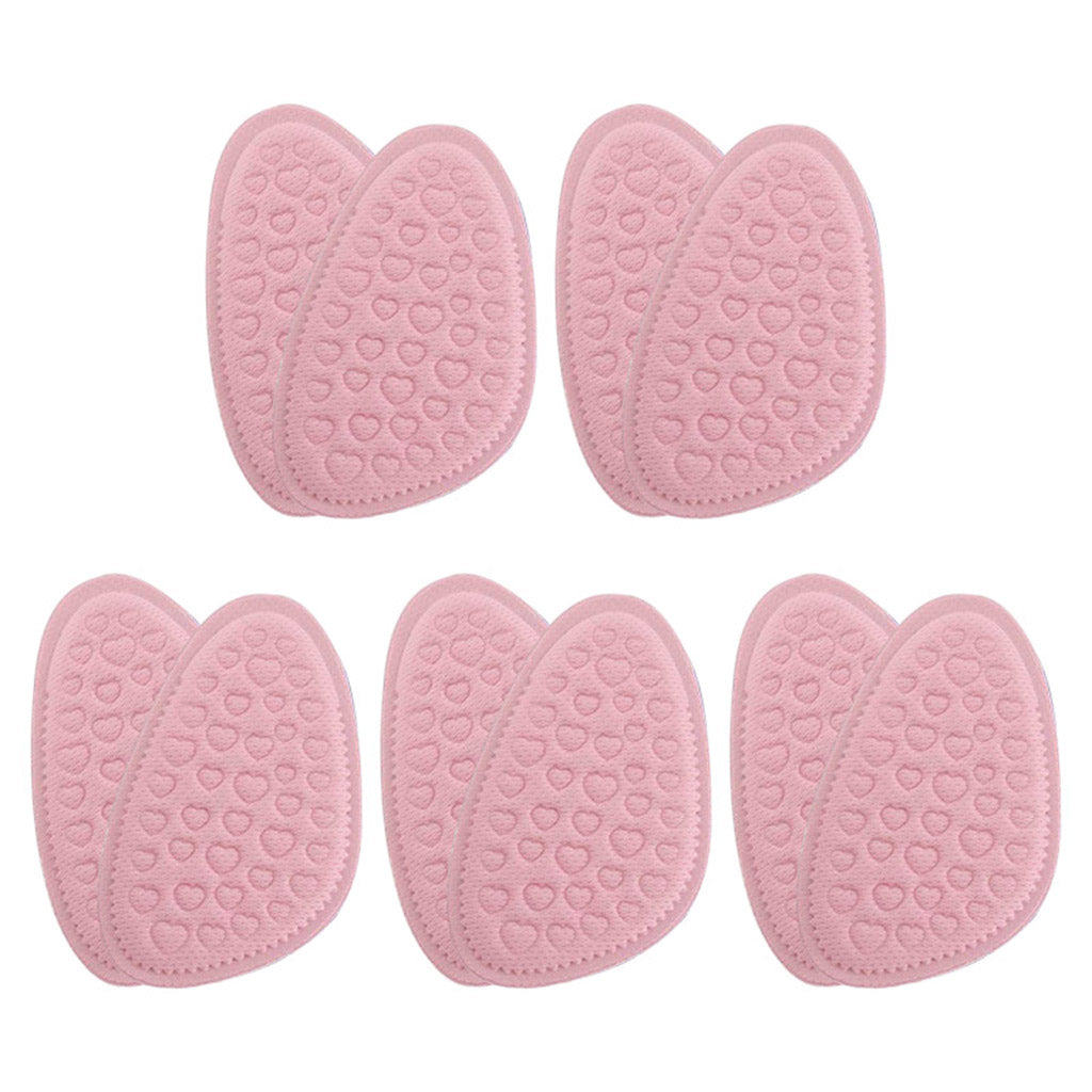 5 Pairs Shoe Forefoot Insoles Anti Slip Cushion Relieve Foot Pain Pink