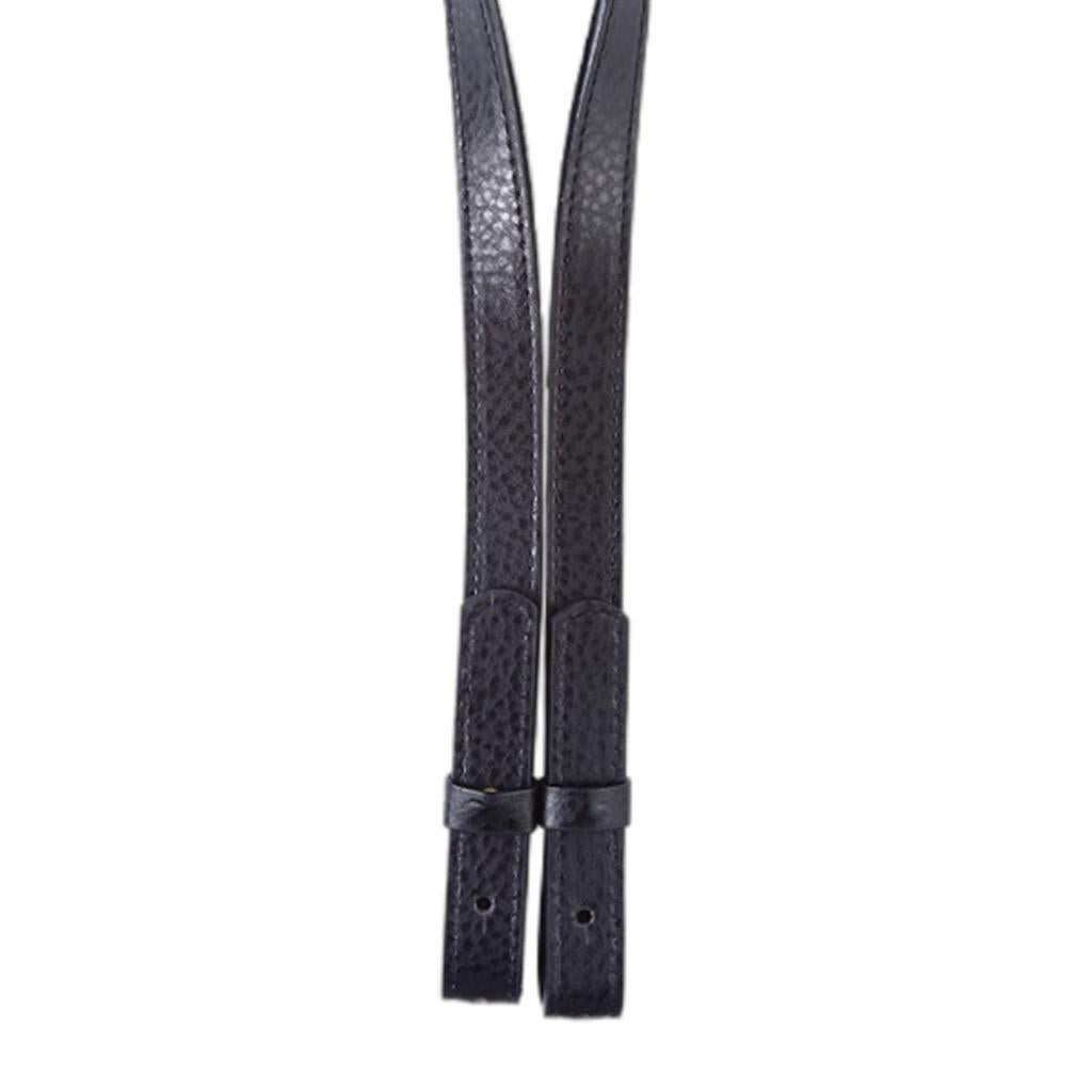 PU Leather Bag Strap Replacement 7'' Shoulder Handbag Handle Belt Black