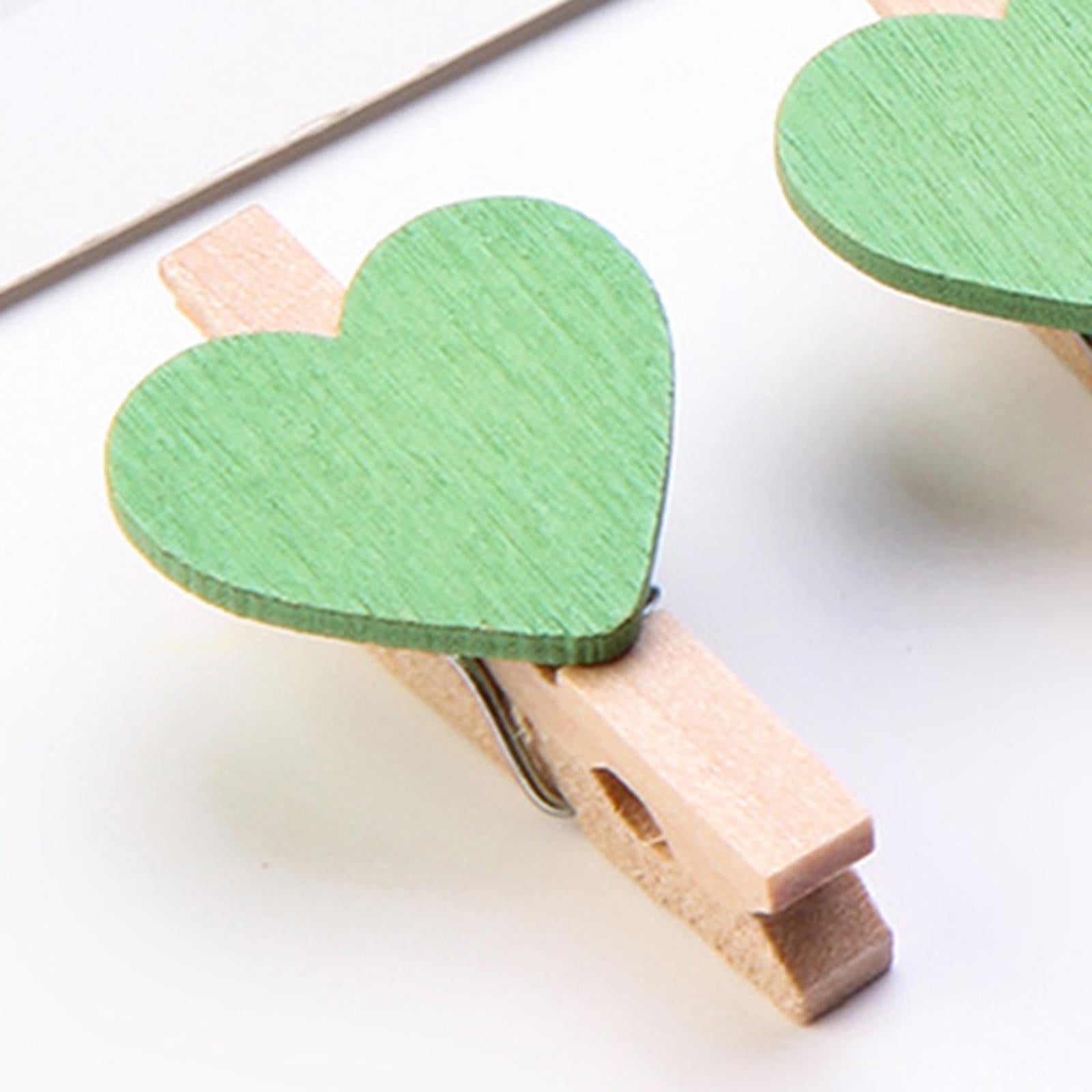 30pcs Mini Wooden Clothes Photo Paper Peg Clothespin Craft Clips 30MM Green