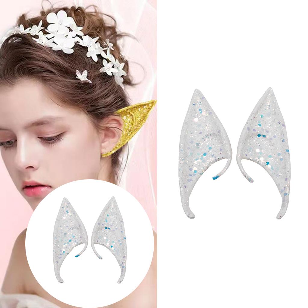 Cosplay Fairy Elf Ears Pixie Elven Vampire Halloween Props White 12cm