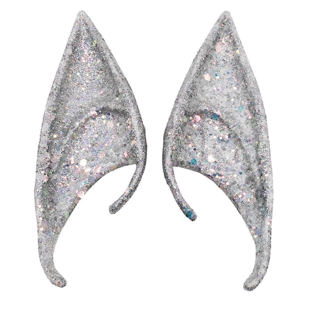 Cosplay Fairy Elf Ears Pixie Elven Vampire Halloween Props Silver 12cm