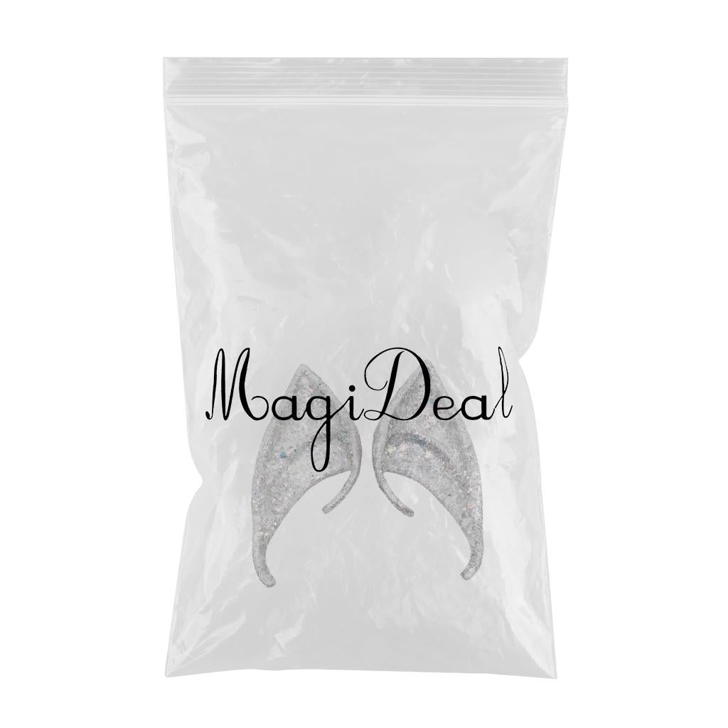 Cosplay Fairy Elf Ears Pixie Elven Vampire Halloween Props Silver 10cm
