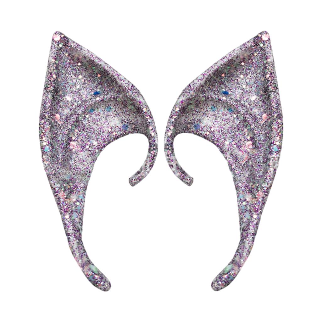 Cosplay Fairy Elf Ears Pixie Elven Vampire Halloween Props Purple 10cm