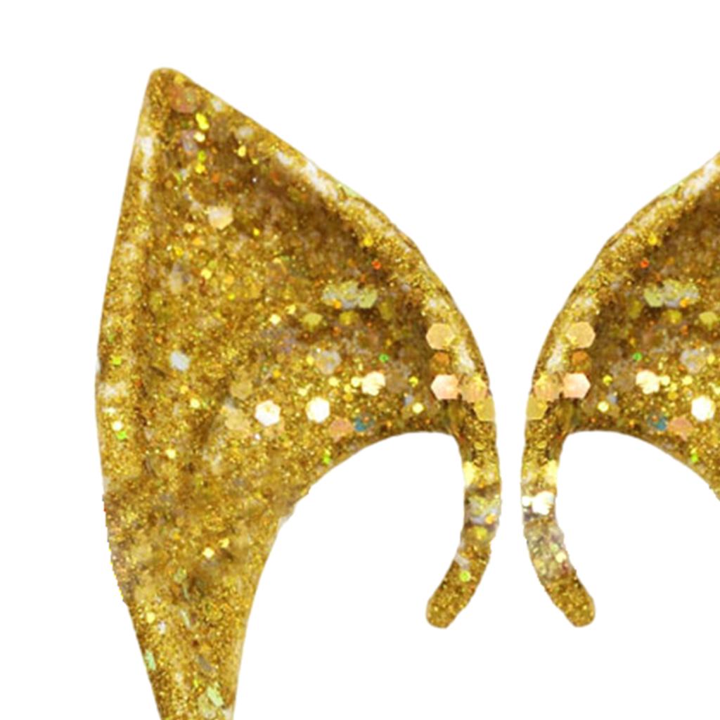 Cosplay Fairy Elf Ears Pixie Elven Vampire Halloween Props Golden 10cm